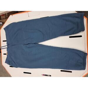 Eddie Bauer Blue Fleece Sweatpants with Drawstring Waist